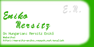 eniko mersitz business card